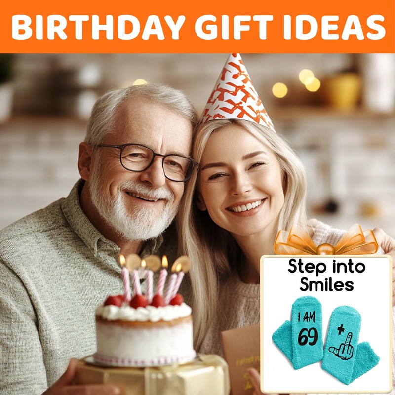 HAPPYPOP 70th Birthday Gifts Ideas - Socks for 70 Year