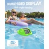 Pool Thermometer Floating Easy Read with Dual Jumbo-Sized Screens, Solar