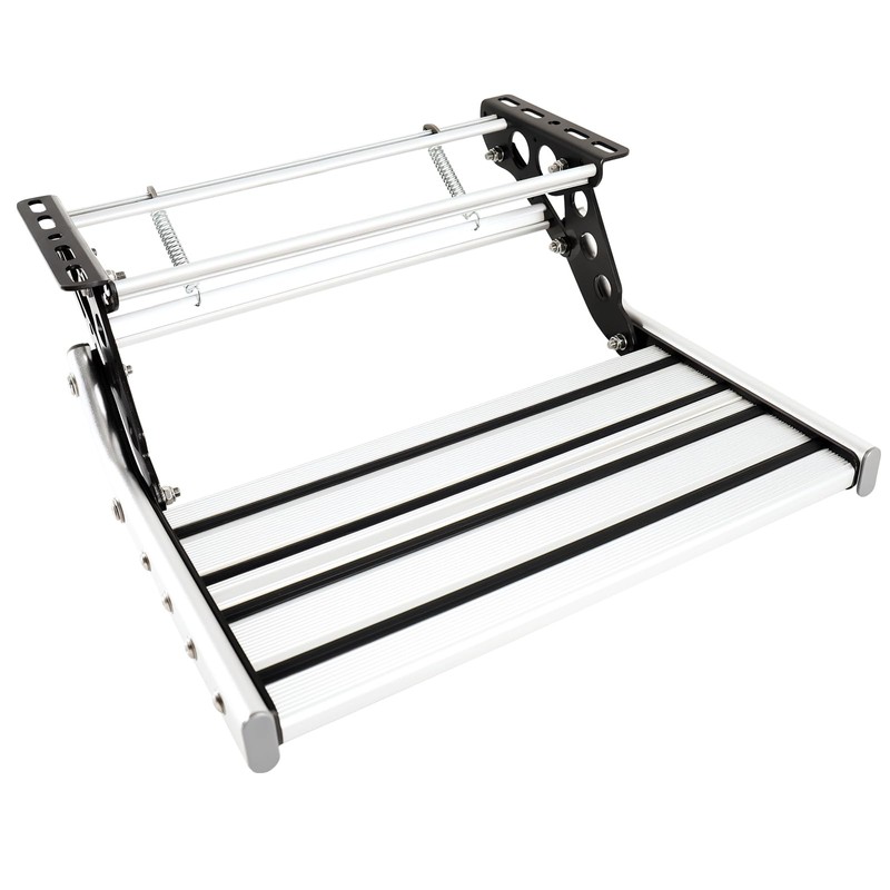 RV Folding Single Step Non-Slip RV Stairs One-Hand Expand or