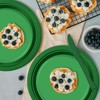 CC-SLZP 120 PCS Green Plastic Plates, 9 Inch Disposable Dinner