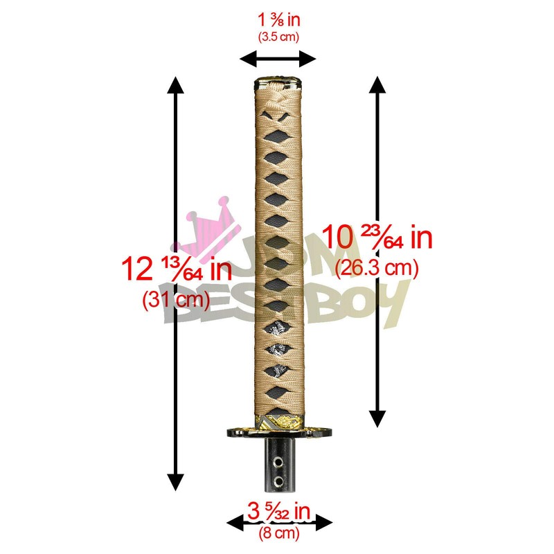 JDMBESTBOY Samurai Sword Gold Black Shift Knob Shifter Alloy Katana
