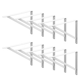Decko Products 49146-10 Heavy-Duty Shelf Bracket, 14.5-Inch X 10-Inch, White, 10-Pack