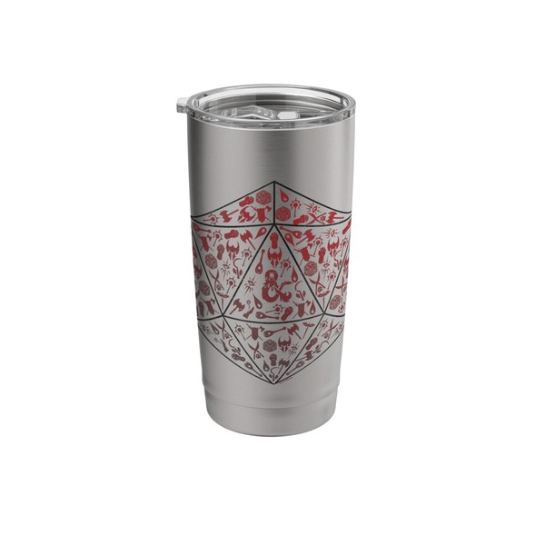 Dungeons & Dragons D20 Decorated Symbol Stainless Steel Insulated Tumbler
