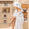 Teak Folding Shower Seat Wall Mounted, Foldable Shower Bench, 400lbs