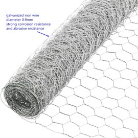 labworkauto Galvanized Poultry Wire Netting 2" Hexagonal Mesh Wire Fence fit for Family Craft Projects Chicken Netting Garden Fencing Backyard Fencing (2ft x 150ft)