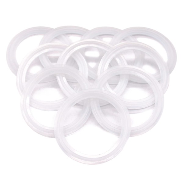 10 Pcs QiiMii White Silicon Tri clamp Gasket for Tri