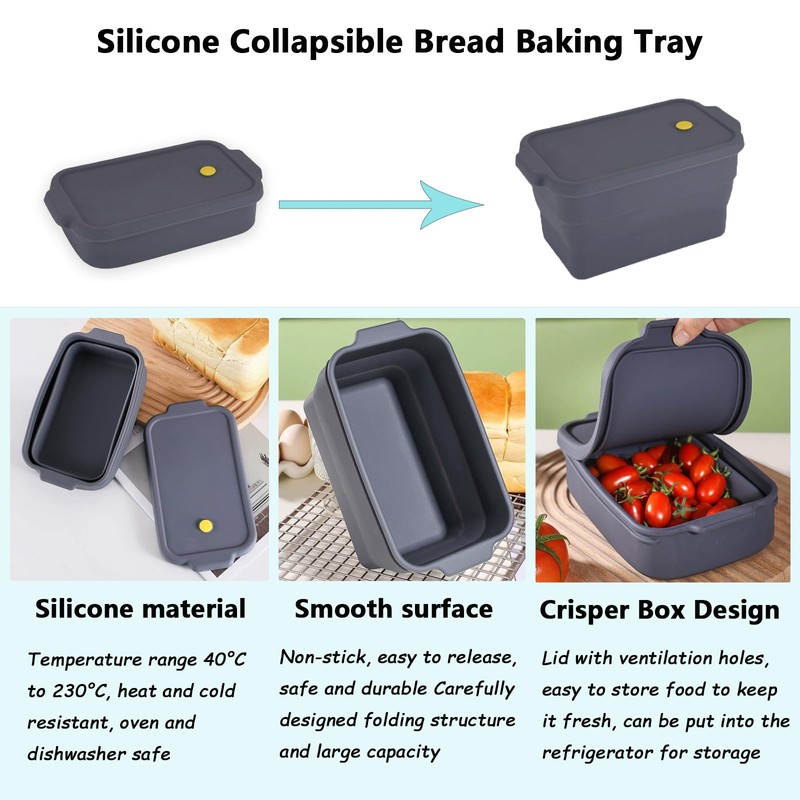 SNZ Bread Baking Mould - Casserole Dish with Lid, Bread