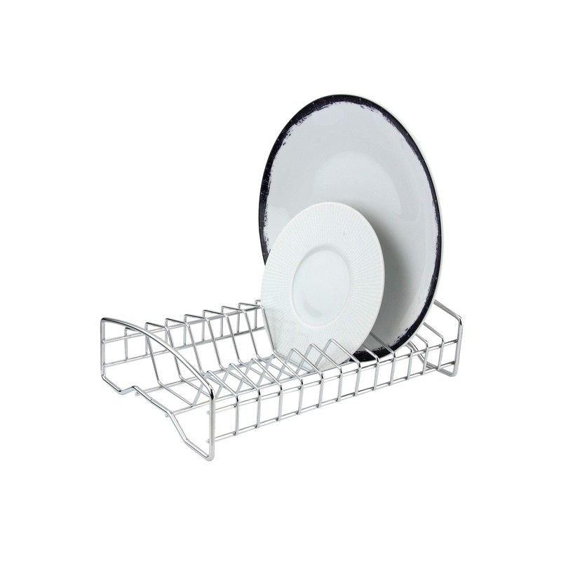 Apollo T6221 Chr Plate Stand 12, Metal, Multi-Colour, 31x8.1x2.2