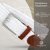 LINDENMANN Men's Stretch Belt Textile Braided Belt for Golf White,