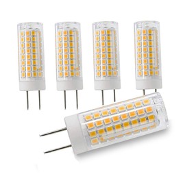 PIPIZHU G8 Led Bulbs 7W, AC120V G8 Bi-pin Base Bulb, 75W Halogen Bulb Replacement, 750lm G8 Light Bulb for Kitchen Lighting, Under-Cabinet Light and Puck Light Warm White 3000K (5 Pack)