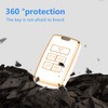 YHC Key Fob Cover Car Key Case Shell with Gold