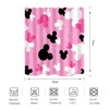 BIYSUC Pink Mouse Head Shower Curtain Black and White Children