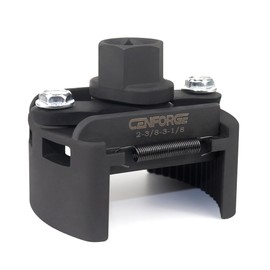 CENFORGE Adjustable Oil Filter Wrench, 2-3/8 to 3-1/8 inch, 60-80mm, Universal Oil Filter Removal Tool, 1/2'' Drive Cap Style, Oil Filter Tool, Perfect Fits Small Medium-sized Spin-on Oil Filters