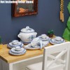 Odoria 1/12 Scale Miniature Dinnerware Set 17Pcs Dollhouse Accessories, Blue