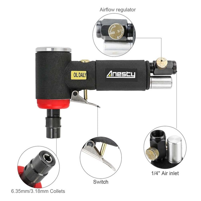 Compressed Air Angle Grinder Set - Mini Compressed Air Grinder