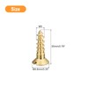 sourcing map Brass Wood Screws, 10Pcs M5 x 20mm Slotted