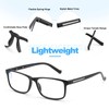 2 Pack Prescription-Quality Durable Frame Progressive Reading Glasses, Blue Light