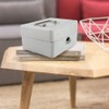 Zerodis Small Cash Box with Key Lock Portable Double Layer