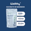 Wellthy Glicinato Magnesio 220 Cápsulas 432mg 100 Natural Alta Absorción