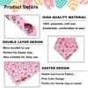 ADOGGYGO Easter Dog Bandana, Pink Rabbit Pattern Dog Scarf, Premium