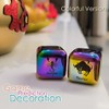 Hometu 2Pcs/Set Metal 12 Constellation Dice Set, Laser Engraved 6-Sided