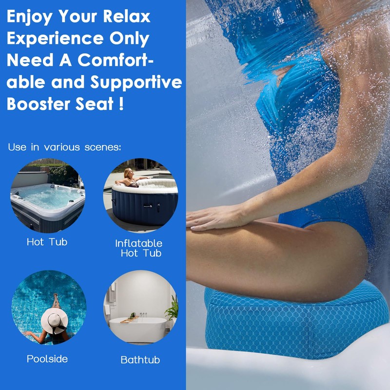 Hot Tub Booster Seat for Adults, 5 Inch Thick Supportive