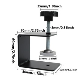 YUYUDEHM Heavy Duty C-Clamp, Adjustable Cabinet Installation Clamps, Steel Drawer Front Installation Clamps