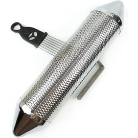 Stainless Steel Guiro Shaker with 1 Scrapers – 38 x 8 CM Latin Percussion Instrument for Musical Training & Band Accompaniment – Metal Rhythm Instrument for Professionals & Beginners