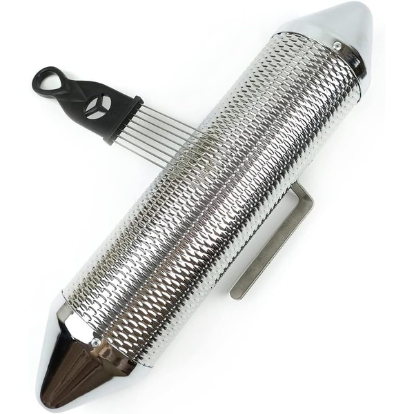 Stainless Steel Guiro Shaker with 1 Scrapers – 38 x