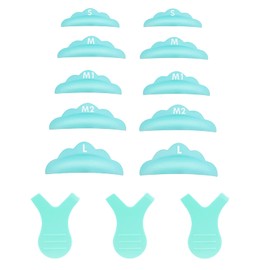 Libeauty Lash Lift Rods & Y Comb Kit - 10 Pcs 5-Size Reusable Silicone Lash Lift Pads with Y Brush, DIY Eyelash Perming Shields and Tools for Professional Lash Lifting (Green)