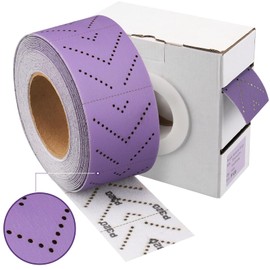Shineboc Sanding Sheet Roll 400 Grit 70mm x 12m Purple Ceramic Sanding Sheet Roll Sanding Roll Zigzag Holes with Textile Base Sandpaper for Hand Sanders for Wood Metal Steel Stainless Steel