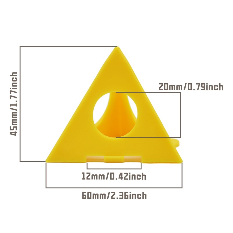 Pack of 40 Painters Pyramid Stands, Triangular Pyramid Stands, Yellow