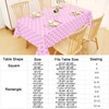 Smiry Rectangle Table Cloth, Waterproof Vinyl Tablecloth with Flannel Backing
