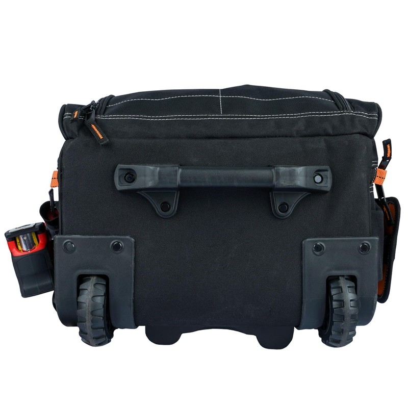 MELOTOUGH LED-Light Rolling Tool bag with Telescoping Handle Heavy Duty
