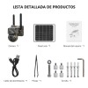 Encubierto Camara Solar 4g Chip Sim 4mp Alarma Ptz Ubox