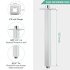 Voolan Flanged Shower Arm, Ceiling Mounted Fixed Shower Pipe, Straight