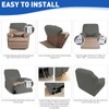 MAXIJIN Oversized Recliner Chair Covers Velvet Plush 4 Piece Stretch