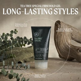 Gel de Fijación Firme de Árbol de Té, Gel para el Cabello, Fijación Máxima, Acabado de Alto Brillo, Para Todo Tipo de Cabello, 5.1 ml