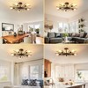 Karjearl Black Semi Flush Mount Ceiling Light, 27.5 Inch 5-Light