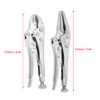 2pcs Locking Pliers Ground Mouth Straight Jaw Lock Vise Grip