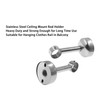 SAFYY 2 Pack Heavy Duty Stainless Steel Ceiling Mount Curtain