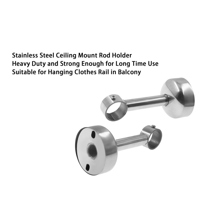 SAFYY 2 Pack Heavy Duty Stainless Steel Ceiling Mount Curtain
