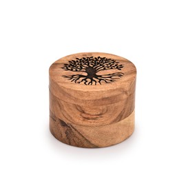 Kimona Decorative Urns Engraved Tree of Life Cremation Urn Box and Case for Ashes Men Women Child Pets for Ashes (8.89 cm x 8.89 cm x 6.35 cm)