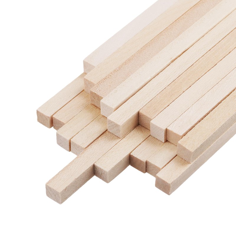 JIAYUET 100 PCS 300 x 6 x 6mm Square Wood