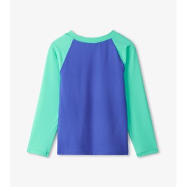 Hatley Girls' Swim Long Sleeve Rashguard Top, Kaleidoscope, 8 Years