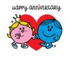 Mr Men Happy Anniversary Card