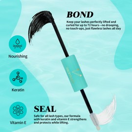 DIY Eyelash Bond & Sealant Kit – 72-Hour Lash Lift, Waterproof & Smudge-Proof, Keratin & Vitamin E Infused, Long-Lasting Hold, Salon-Quality Lashes at Home