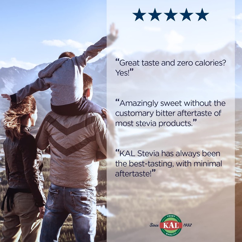 KAL Sure Stevia Extract Powder, Low Carb, Plant Based Stevia