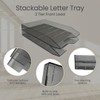 Acrimet 2 Tier Paper Organizer Letter Tray - Plastic Stackable