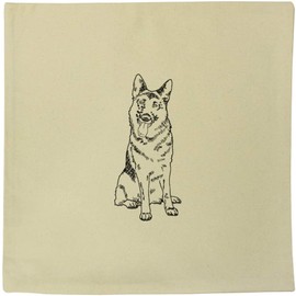 Azeeda 40cm x 40cm 'German Shepherd Dog' Canvas Cushion Cover (CV00038833)